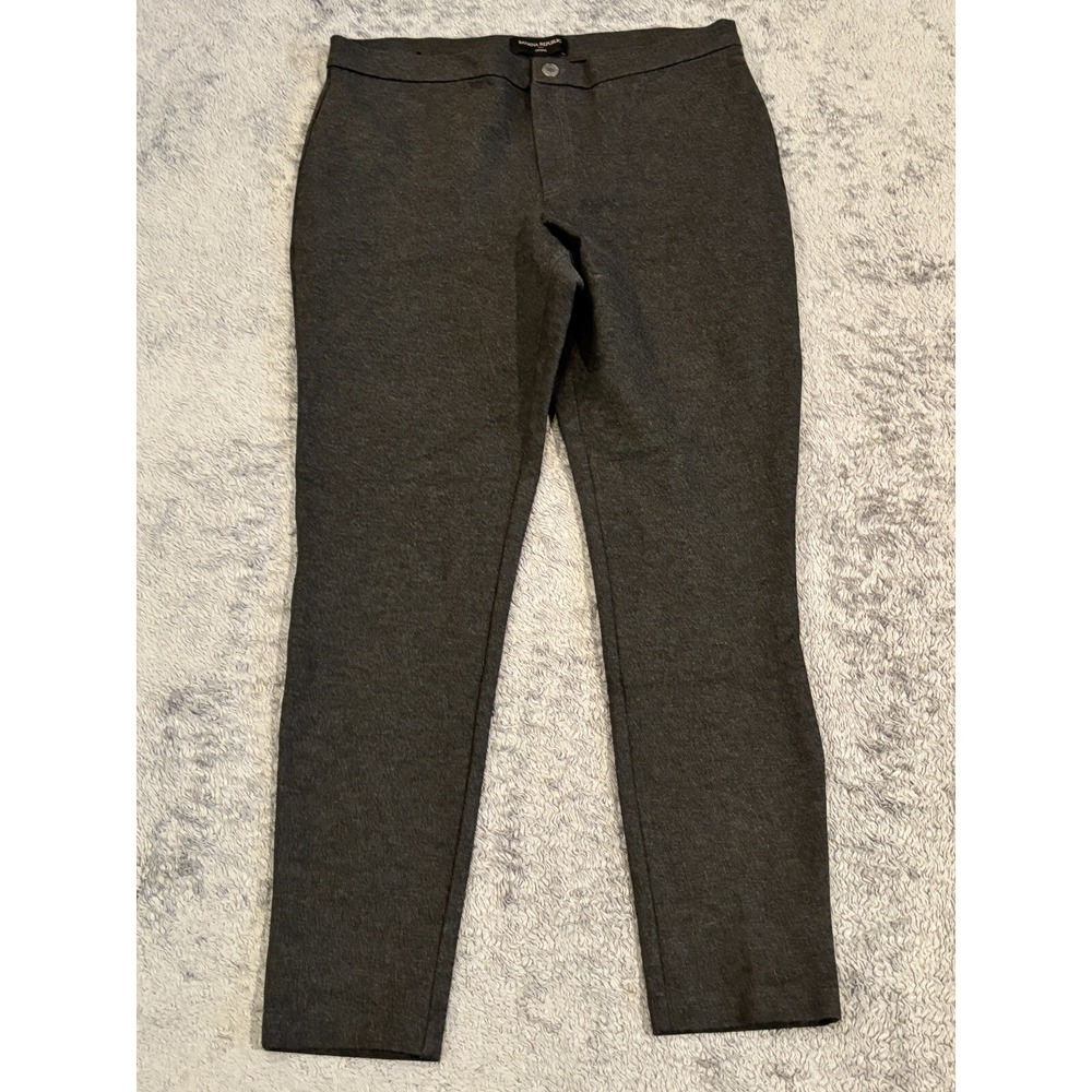 Banana Republic Legging Womens 10 Gray Stretch Zipper Pants Viscose Rayon